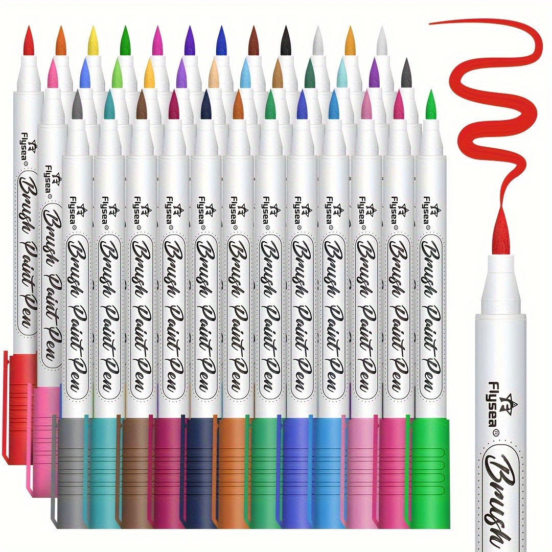 24 Pcs Acrylic Paint Pens Dual Tip Paint Pens with Fine Tip Brush Tip 24  Color Waterproof Acrylic Paint Marker for DIY Craft Rock Painting Stone  Ceramic Glass Canvas Metal 