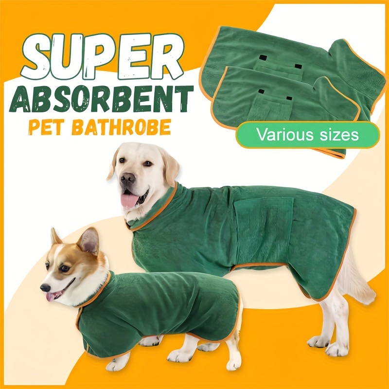 Pet Super Absorbent Soft Bathrobe Towel Dog Microfiber Temu New Zealand