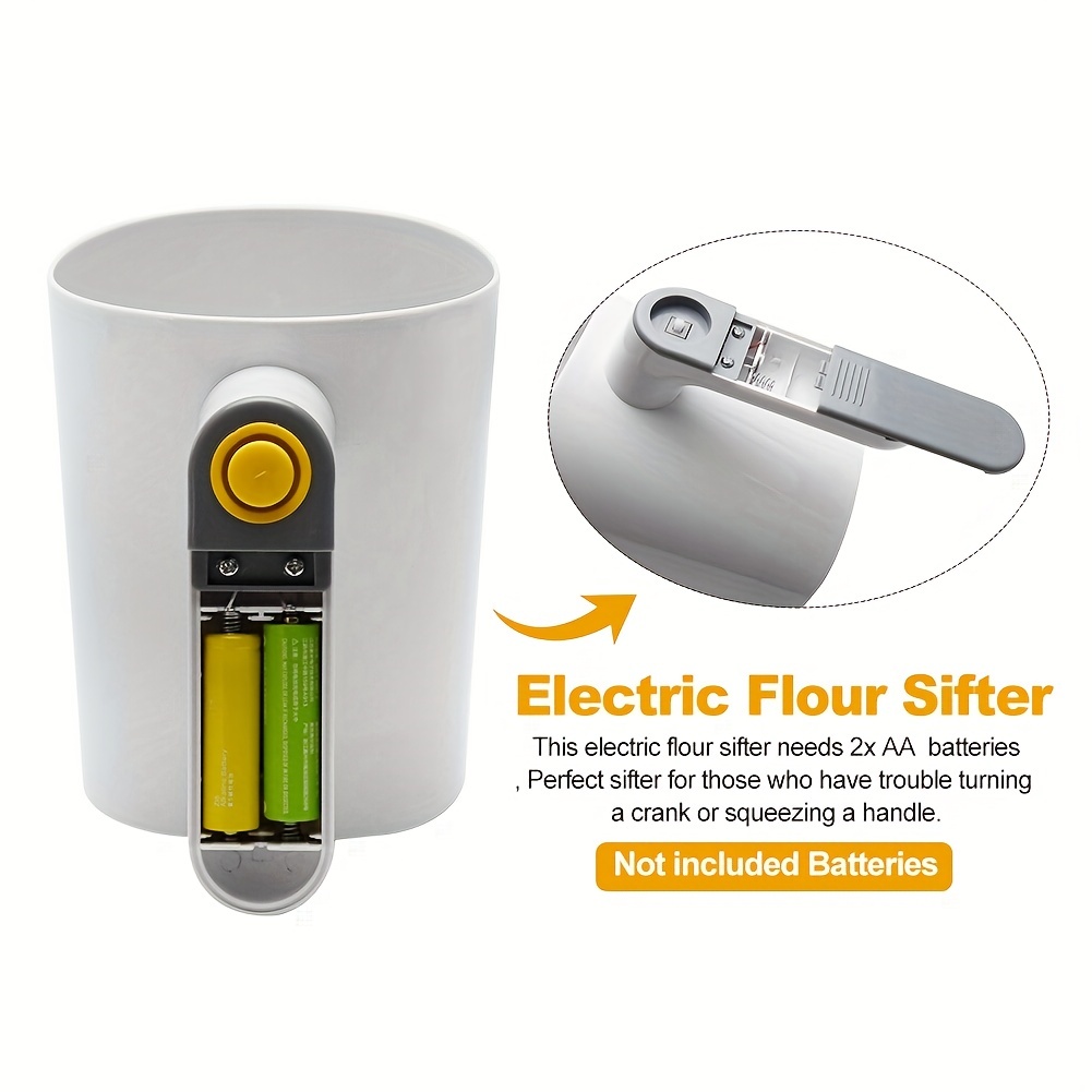 Battery Operated Flour Sifter  Stainless Steel Flour Sifter