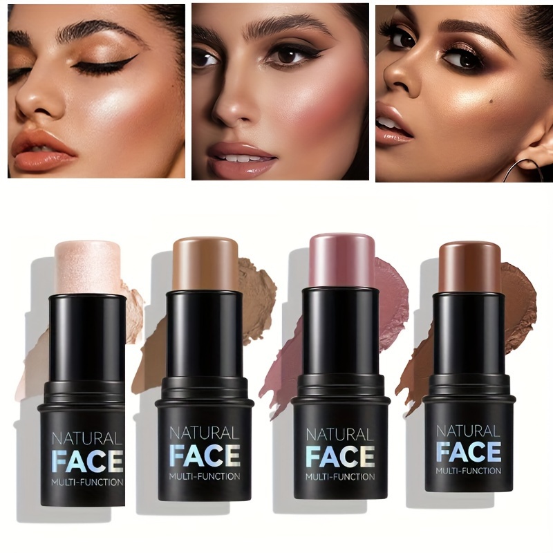 1 Cream Highlight Contour Stick Bronzer Shadow Stick Face - Temu