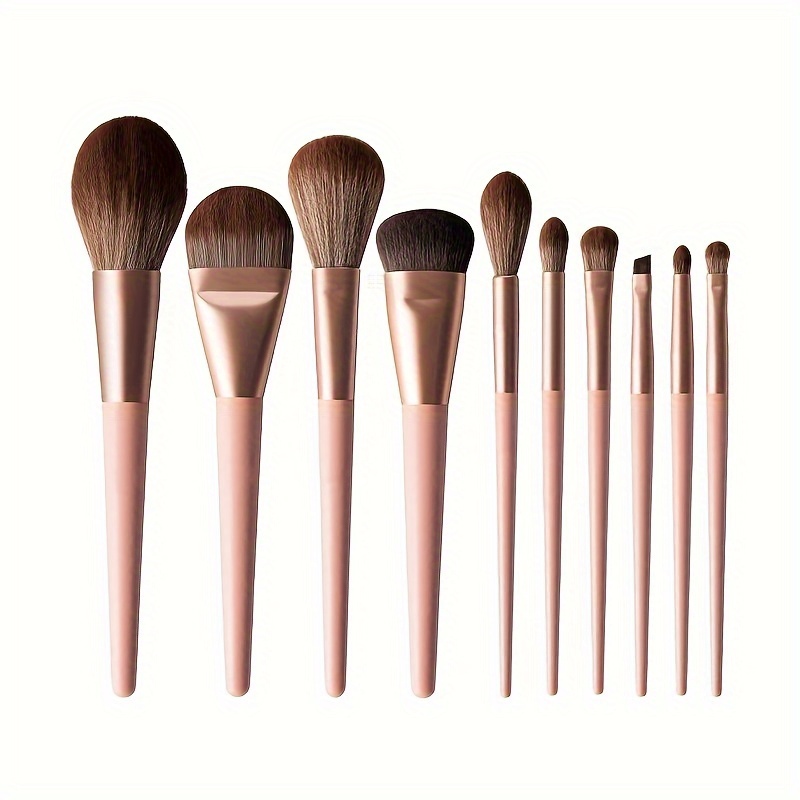 10 Pcs Set Di Pennelli Per Il Trucco Color Champagne Dorato Premium -  Strumenti Di Trucco Di Qualità Professionale Per Un'applicazione  Impeccabile - Temu Italy