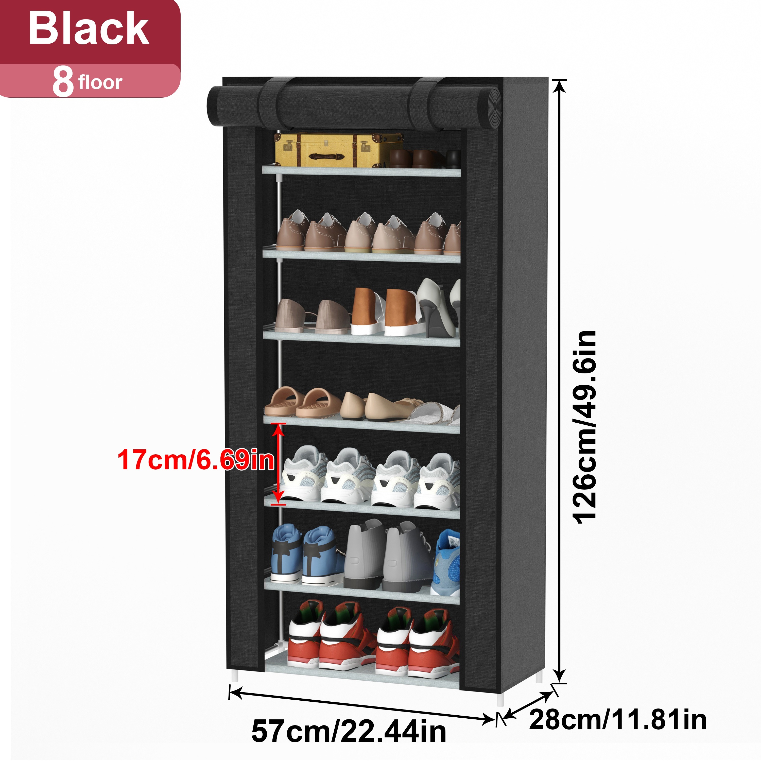 Multi-layers Portable Shoe Rack, Vertical Shoe Rack With Dustproof Cover,  Home And Dorm Entryway Shoe Storage Cabinet, Suitable Shoe Organizer For  Entrance, Bedroom, Dormitory, Closet - Temu