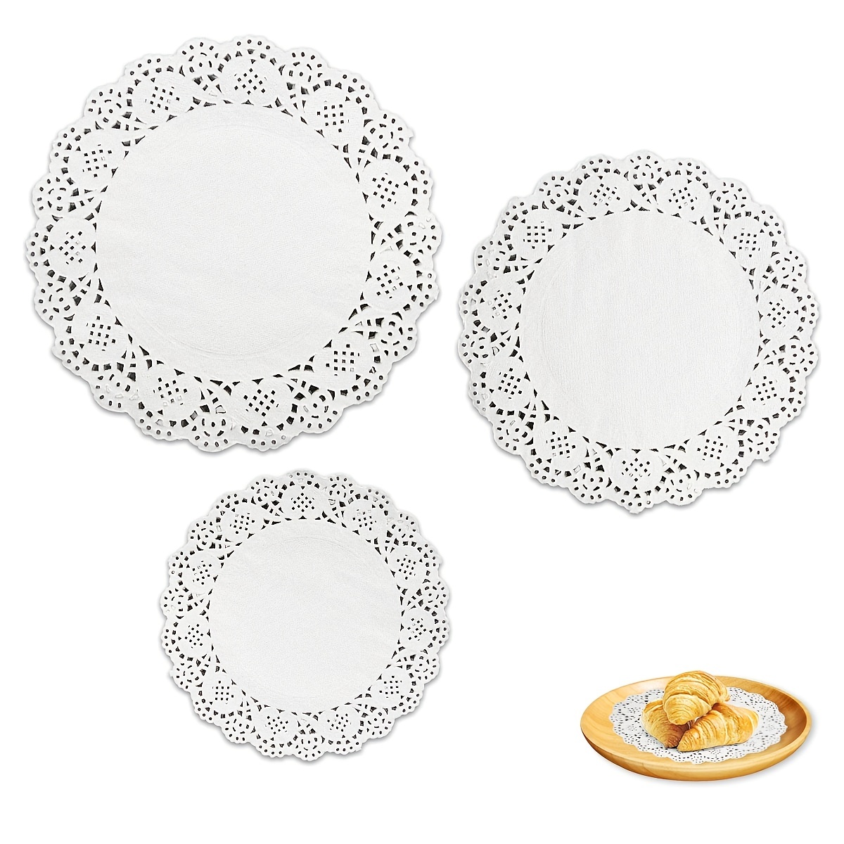 6.5inch White Paper Doilies Party Wedding Christmas Table Cake Pad