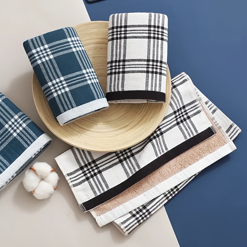 Plaid Pattern Dish Cloths Dish Rags Soft And Absorbent - Temu