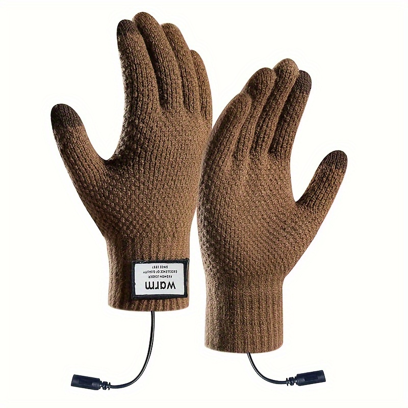 1pair Winter Warm Waterproof Touch Screen Compatible Gloves To