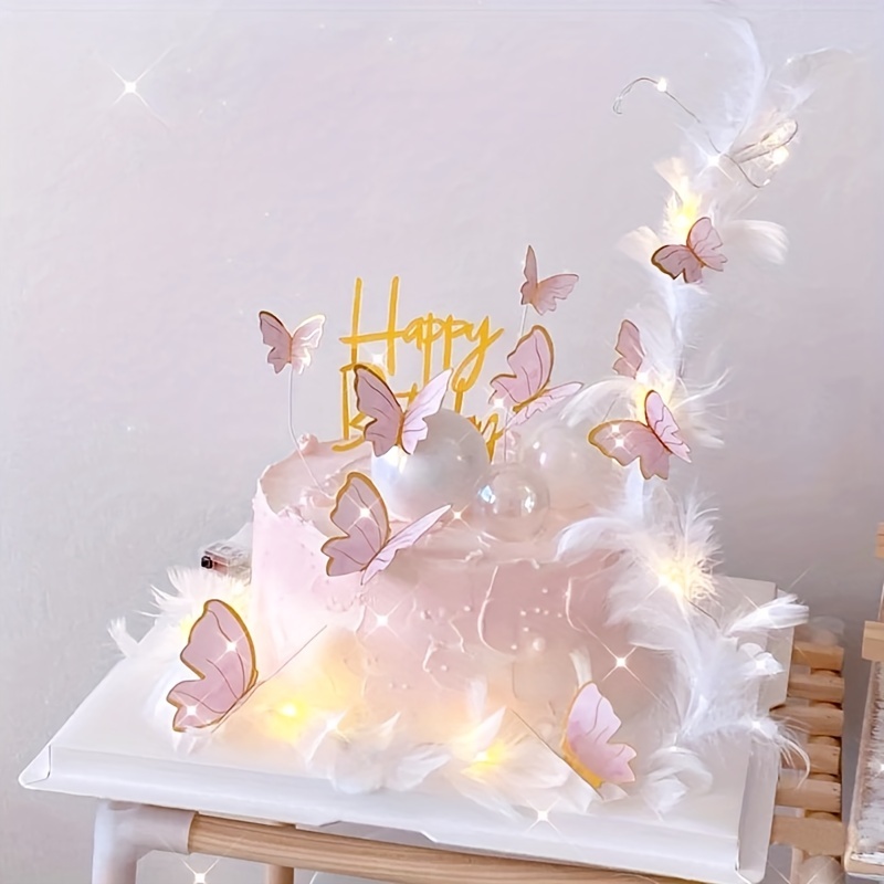 30 pièces topper de gâteau cupcake de papillon papillon cake