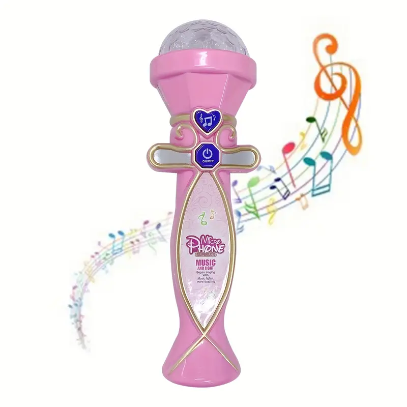 1Pza de Micrófono de mano , Juguete Musical para Niños con luces de  Colores, Ideal para regalo de cumpleaños y navidad, Para Niñas