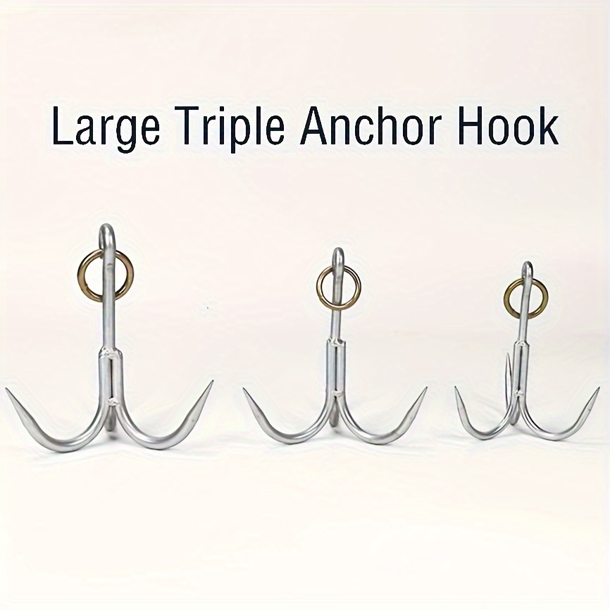 10PCS Quadruple Reinforced Triple Anchor Hook Treble Three Fishing Hooks 4X  Times Lure Three Fork Three Claw Hook Tools - AliExpress