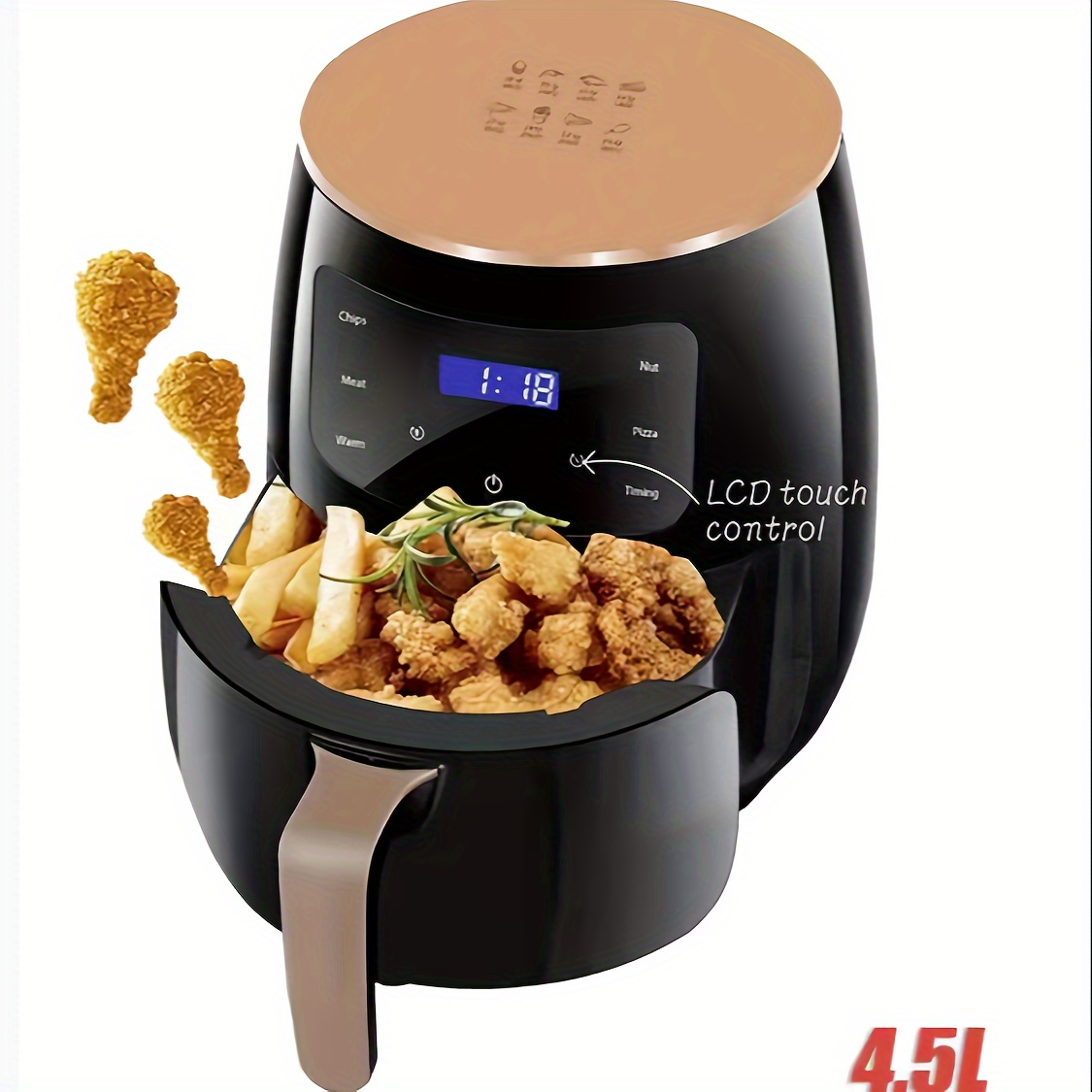 15L 10L 9L Dual Basket Air Fryer with 10 One-Touch Presets Two