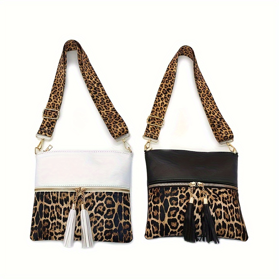 Leopard Print Handbag Large Capacity Crossbody Bag Women's - Temu
