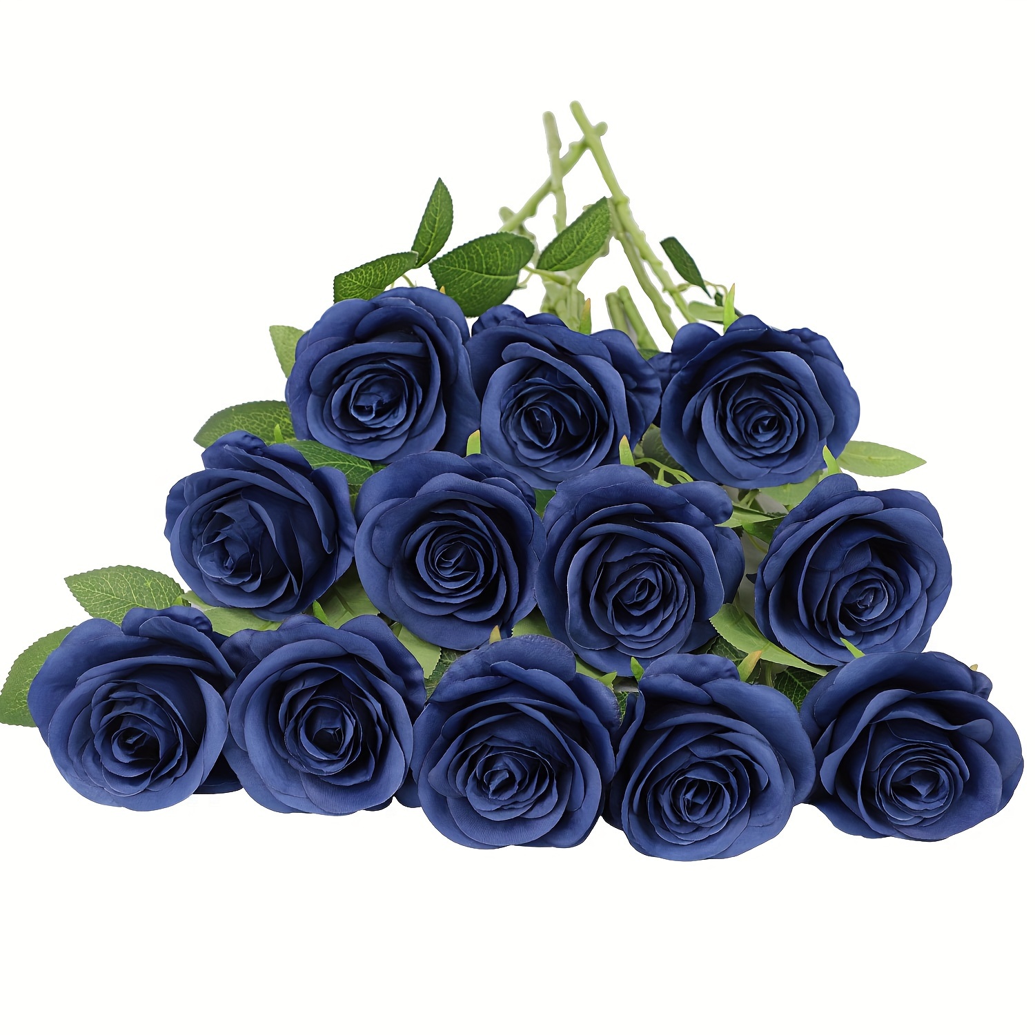 20-Pz Rosa Fiori Artificiali Lungo Stelo, Bouquet Rose Finte