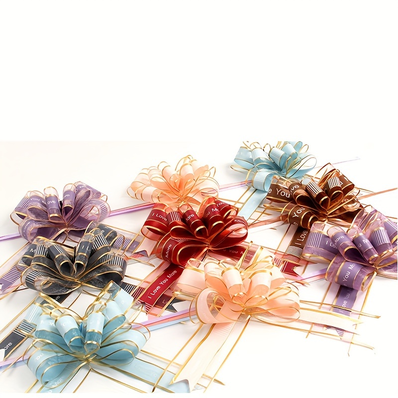 Lazos para envoltura de regalo, gran decoración de lazo de doble color para  cesta de regalo, Navidad, boda, día de San Valentín, cumpleaños
