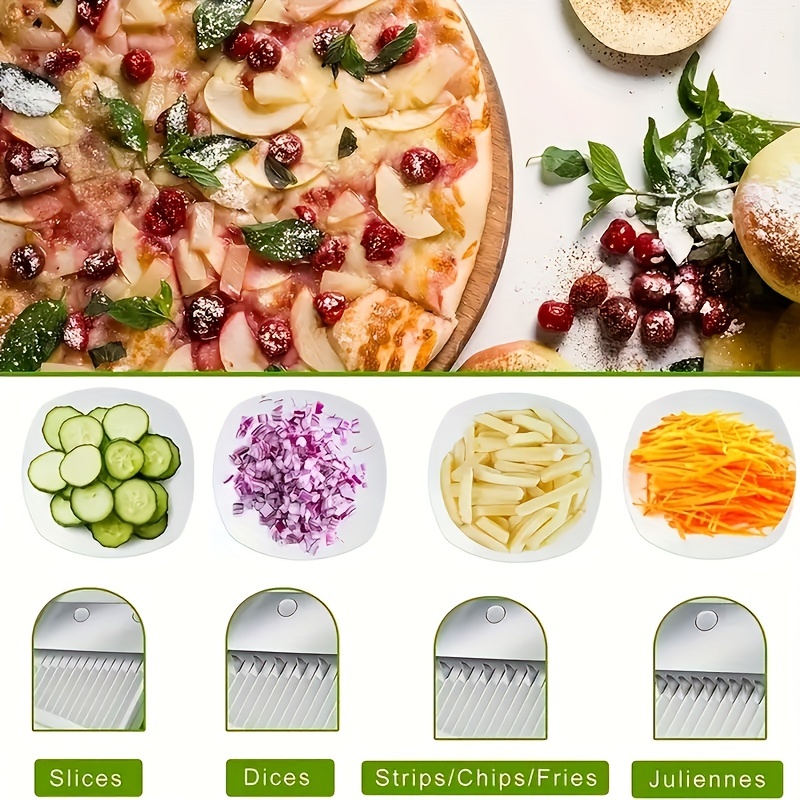 Comprar Cortador de verduras multifuncional, rebanador de cocina de  seguridad, cortador de ensalada, rebanada de patata