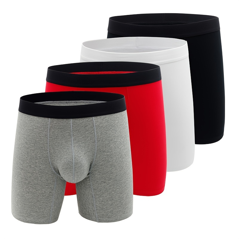1pcs Mens New Years Red Boxer Briefs Solid Boxer Briefs - Temu