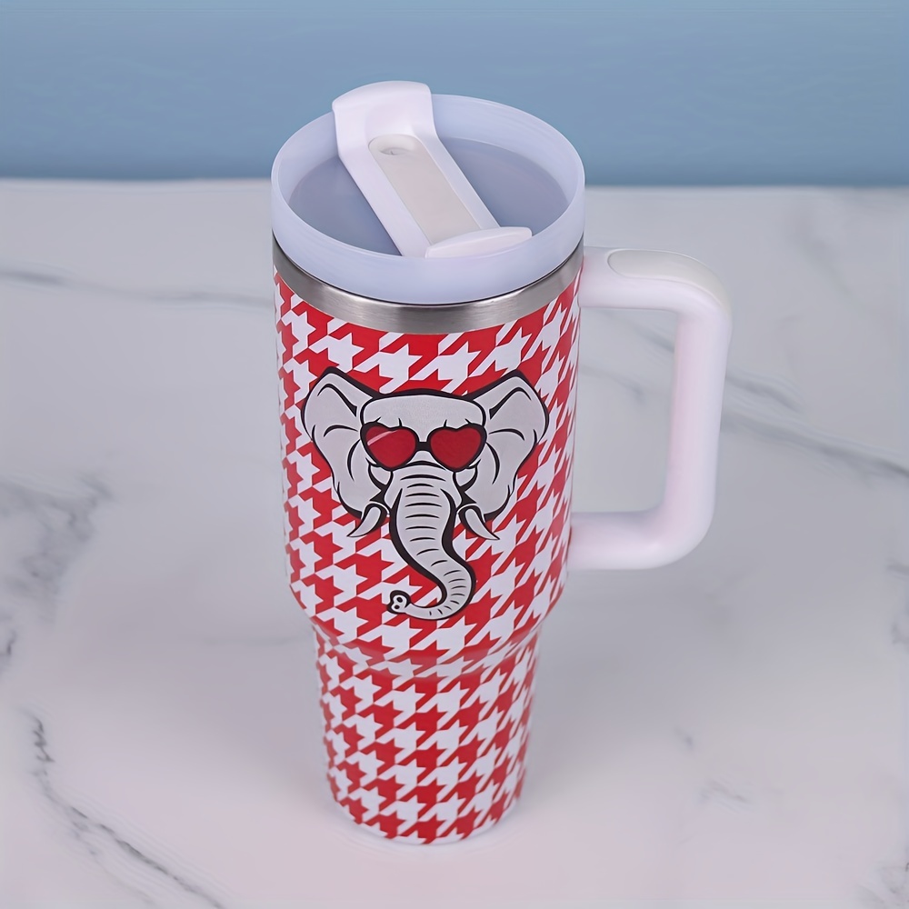 Elephant Tumbler With Lid, Stainless Steel Insulated Water Bottle