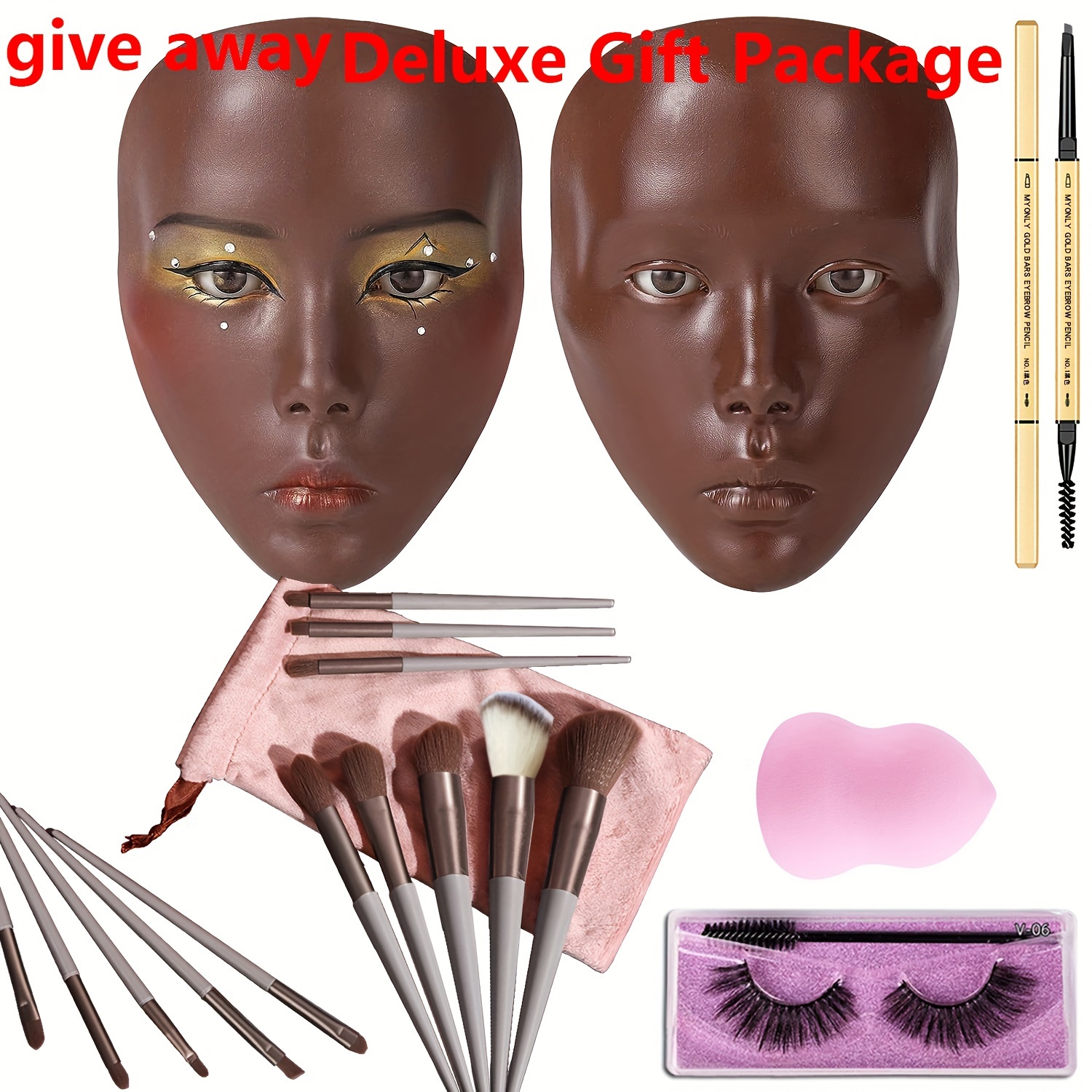 Buy ms GlamTools Cosmetic Makeup Practice Face Board, Silicone Makeup Face  Dummy - Practice Skin Board for Makeup Practice for Beginner Makeup Artist  The Perfect Makeup (Skin, 1 Pcs) Online at Best