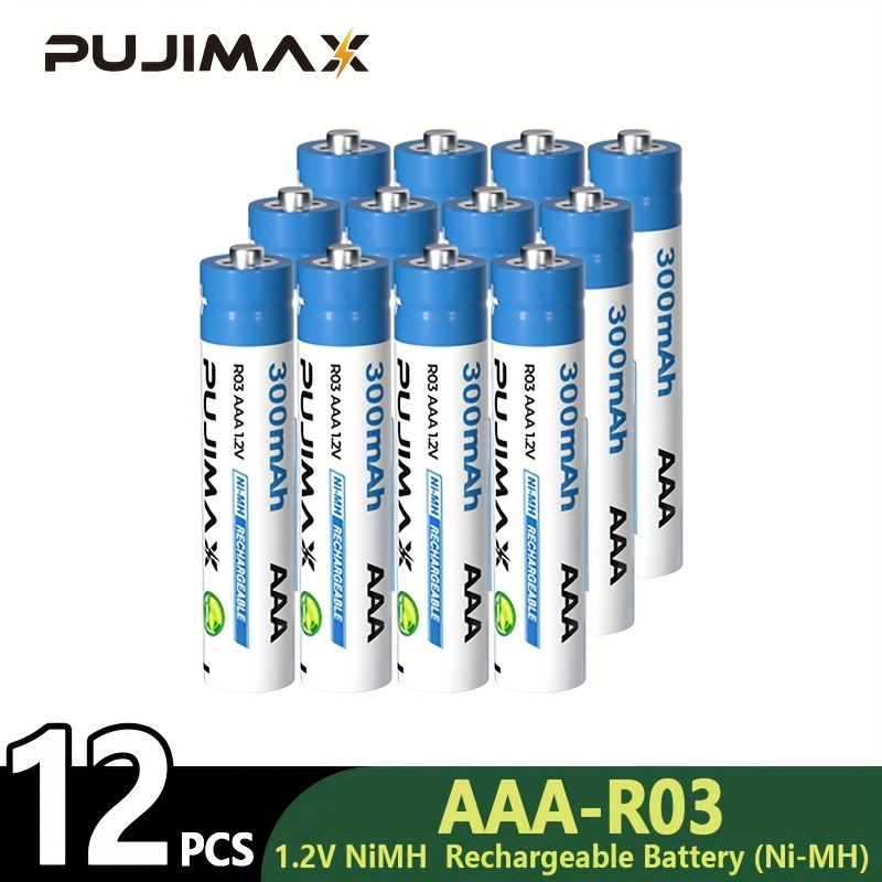 

Pujimax Ni-mh Rechargeable Batteries - 1.2v, Aa/aaa Sizes (800mah & 300mah), Long Service Life, Use For Electronics