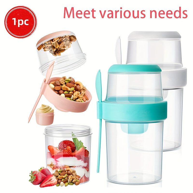 1pc Salad Cup, Portable Salad Meal Shaker Cup, Plastic Healthy Salad  Container Fork, Salad Dressing Holder, Salad Cup For Picnic Lunch  Breakfast, Kitchen Stuff, Kitchen Gadgets, Back To School Supplies  1070ml/36.2oz- Fresh