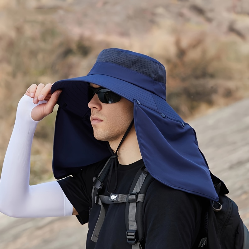 Sunproof Wide Brim Bucket Hat Double layer Uv Protection - Temu