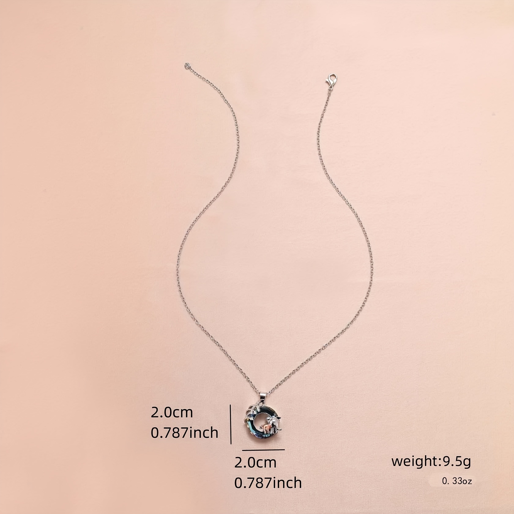 Mother and Daughter Elephant Pendant Necklace