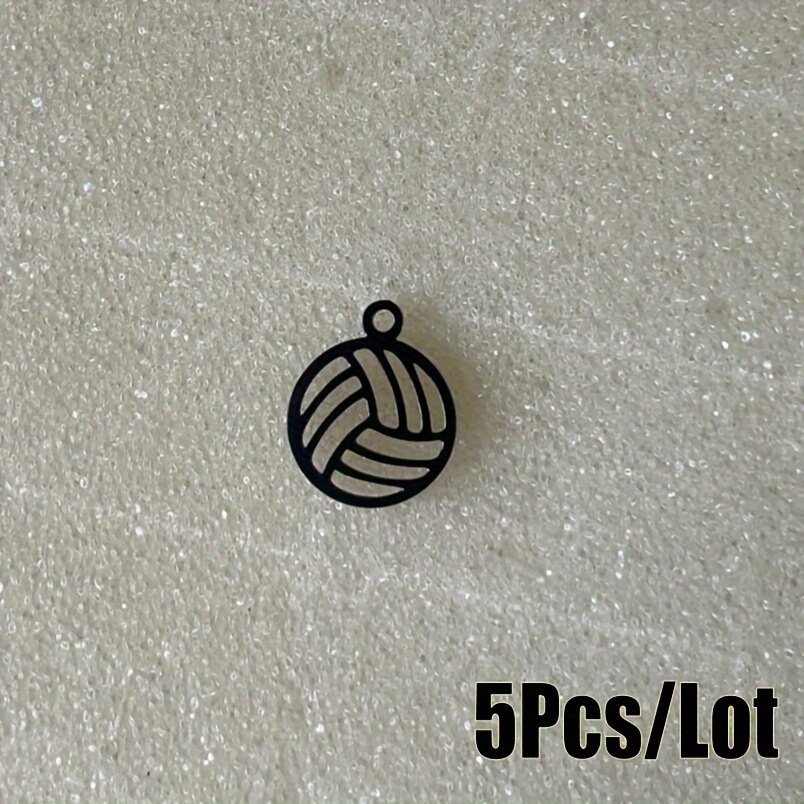 Lot Mini Charms Stainless Steel Volleyball Charm For - Temu