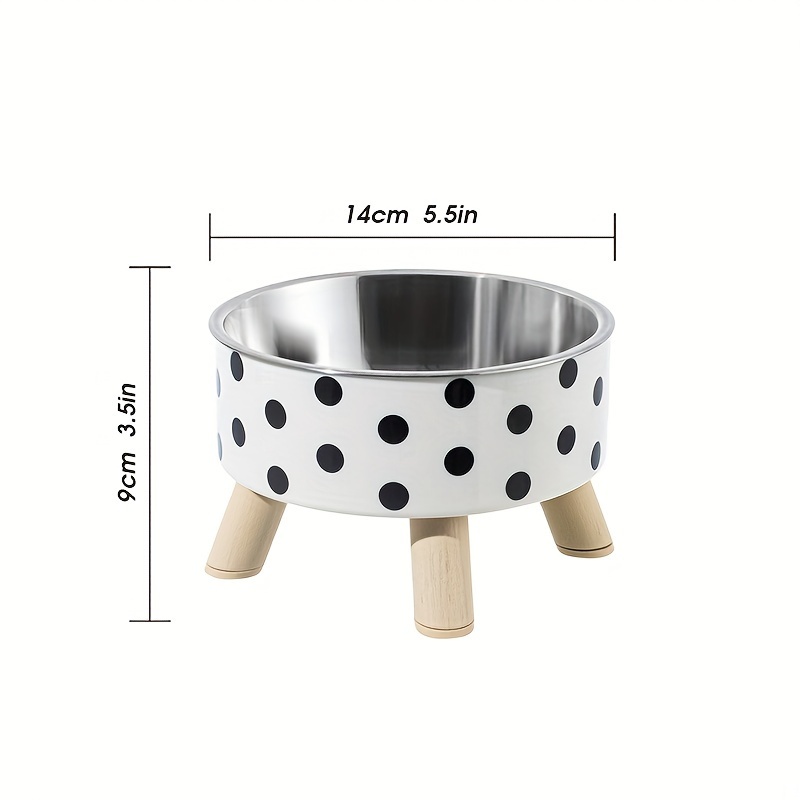 Elevated Cat Feeder Bowl, Anti-choking Raised Cat Food And Water Bowl With  Wooden Stand, Pet Feeding And Drinking Supplies For Indoor Cats - Temu