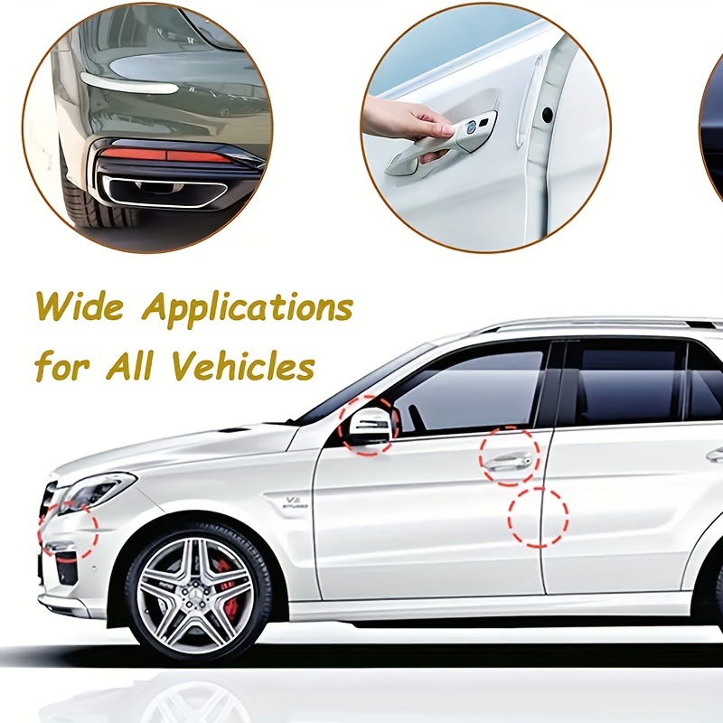 4 * Bande de protection anti-rayures pour bord de porte de voiture en fibre  de carbone Garniture anti-collision 