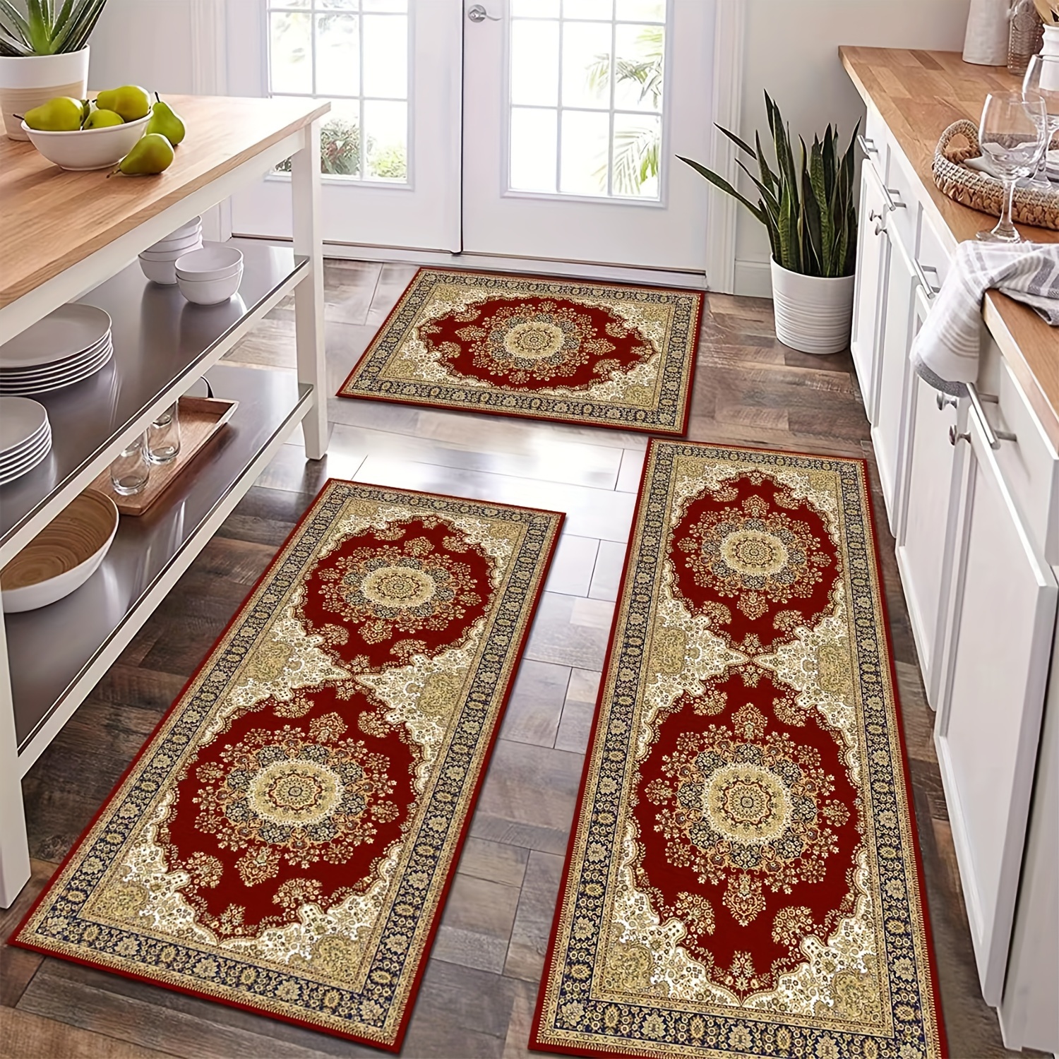 Vintage Boho Kitchen Floor Mat Non slip Oil proof Floor Mat - Temu