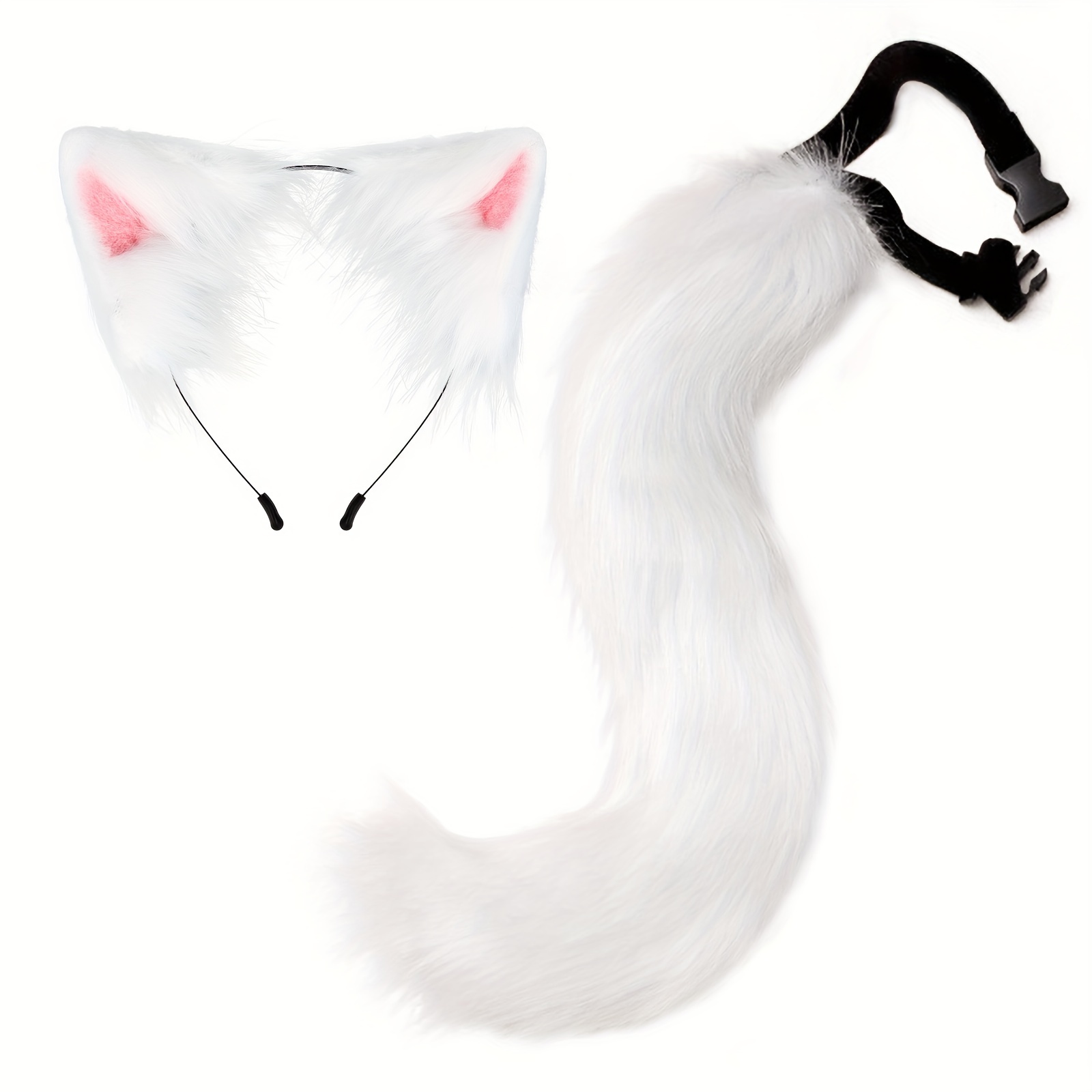 Halloween Party Fox Tail Wolf Tail Plush Animal Ear Headband