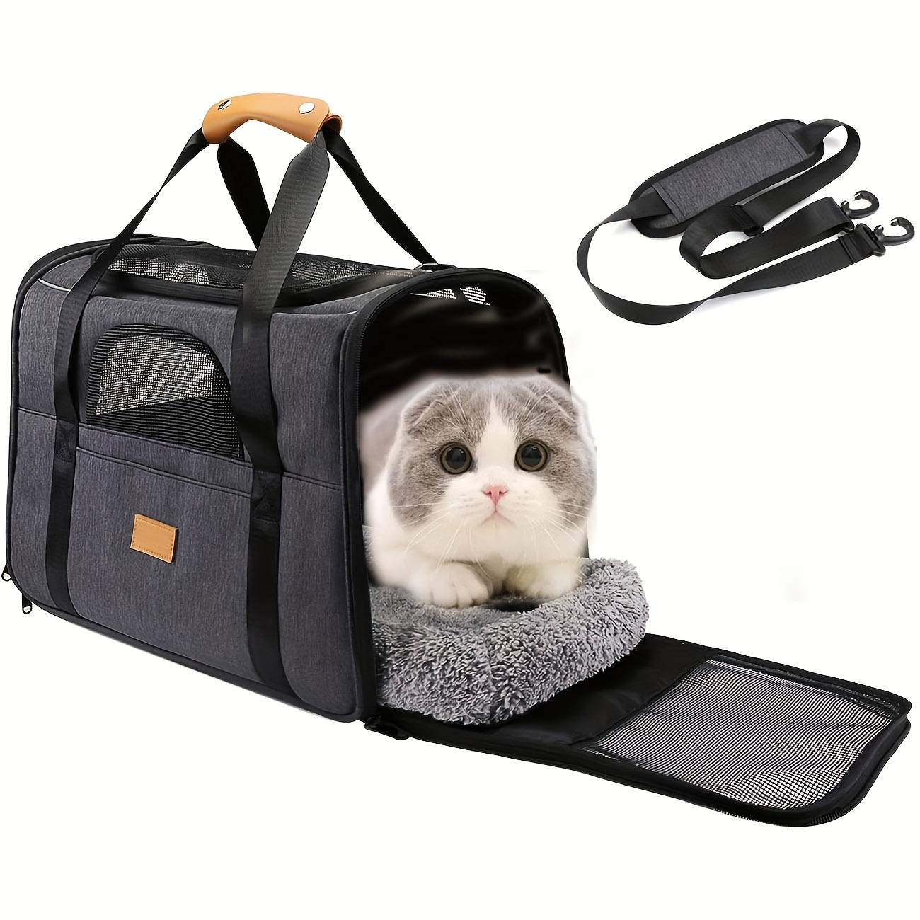 High Quality Cat Carrier With Wheels Travel For Cats Foldable Pet
