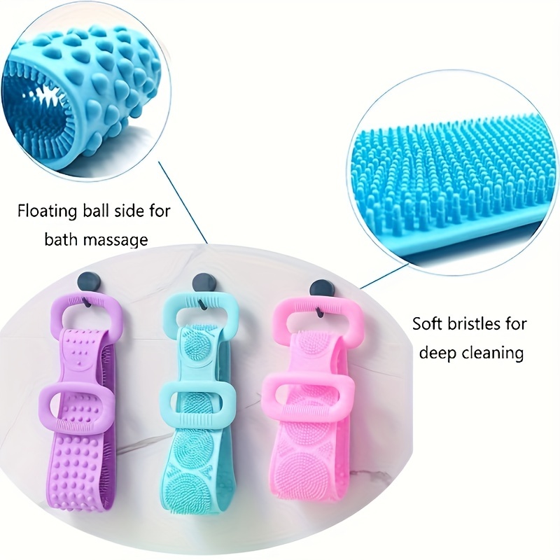 2 Pcs Silicone Back Scrubber for Shower, Silicone Body Scrubber, Shower  Back Scrubber for Men Women, Silicone Bath Body Brush Deep Clean &  Invigorate