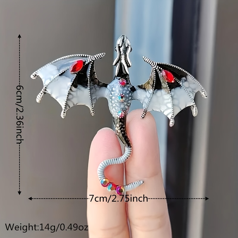 Enamel Dragon Brooch for Unisex, Creative Clothing Accessory