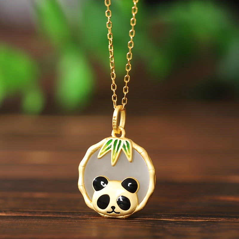 Gold hot sale panda pendant