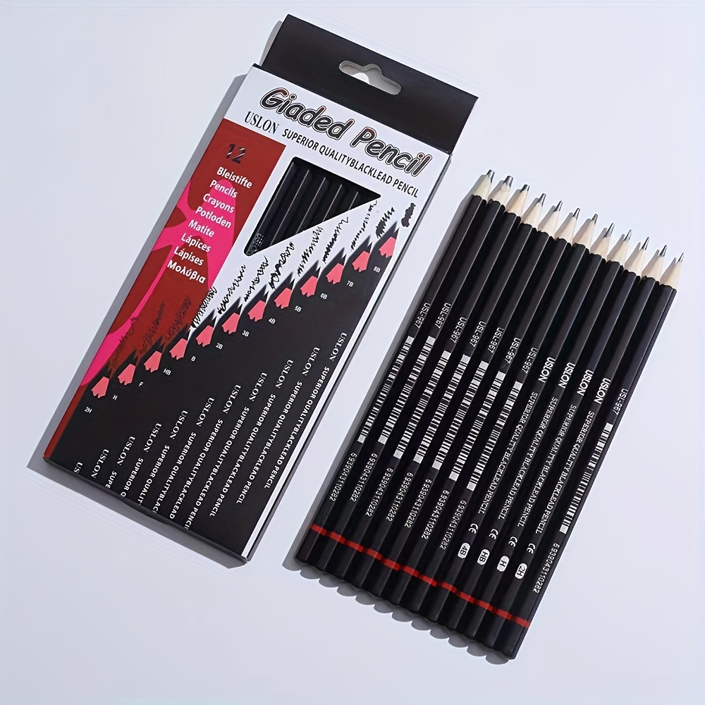 Sketch Pencil Set Professional Sketching Drawing Kit Wood Pencil Bags  27/39pcs