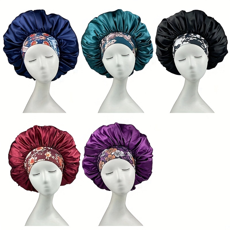 Kids Satin Bonnet Bonnet De Couchage Soft Elastic Silk Baby Hair Care  Shower Night Caps Chapeaux 2pcs