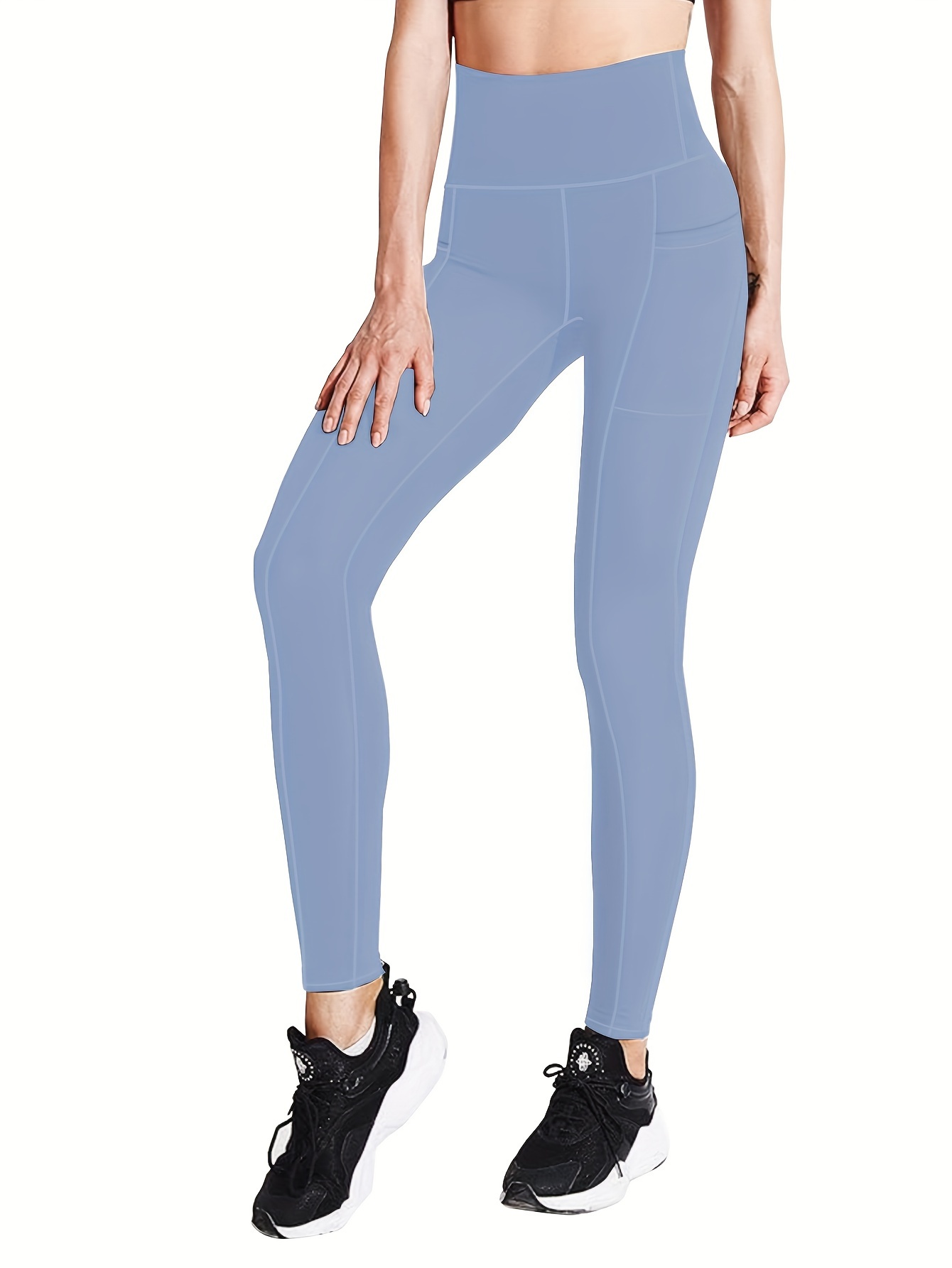 Plus Size Solid Skinny Leggings Casual Every Day Stretchy - Temu