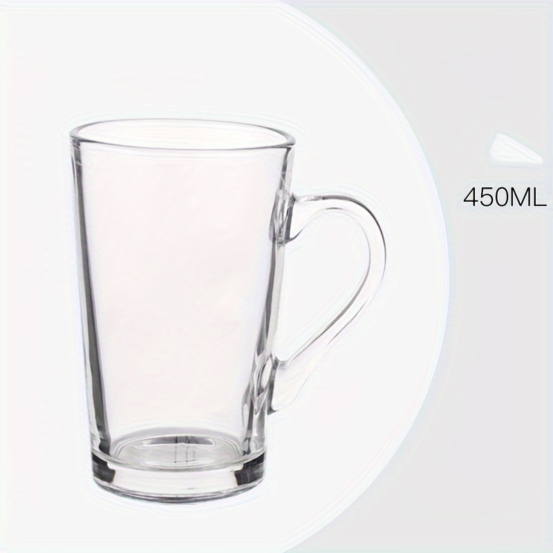 Pichet en Verre Durable avec Couvercle et Paille 450 ml (1 Uté)