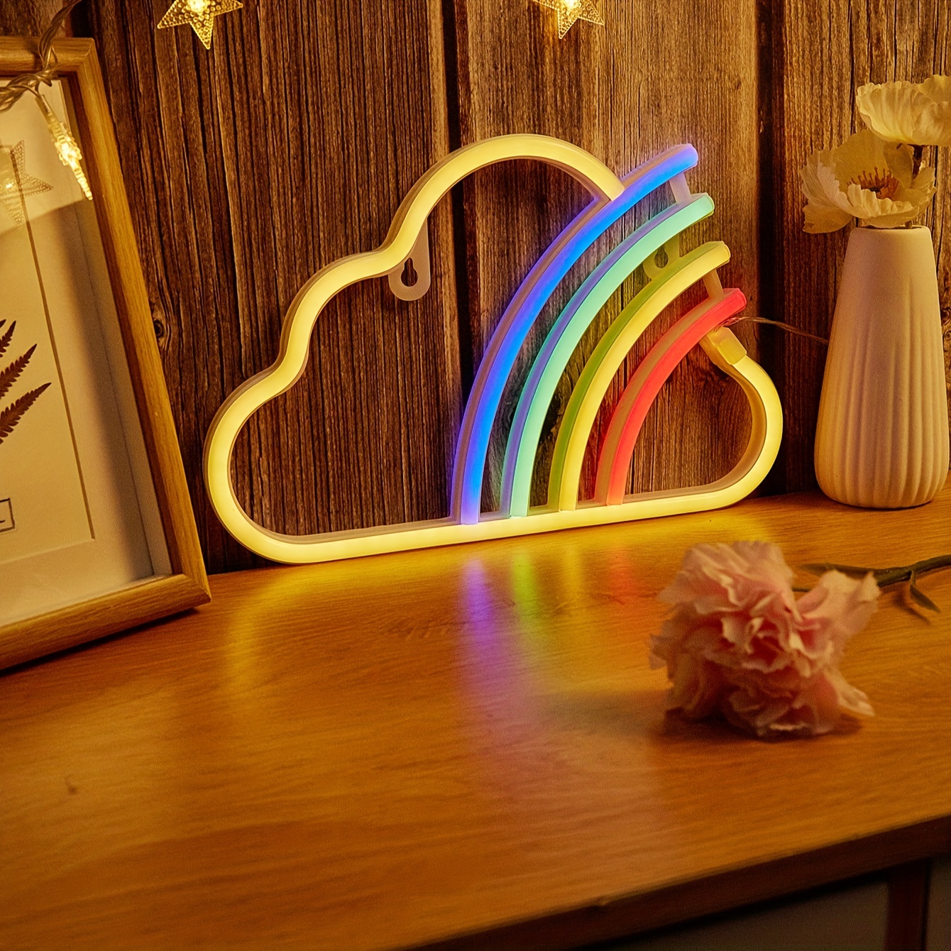 SAYDY arc-en-ciel nuage LED enseigne au néon lumière Art coloré néon  veilleuses intérieur mur décor USB alimenté 