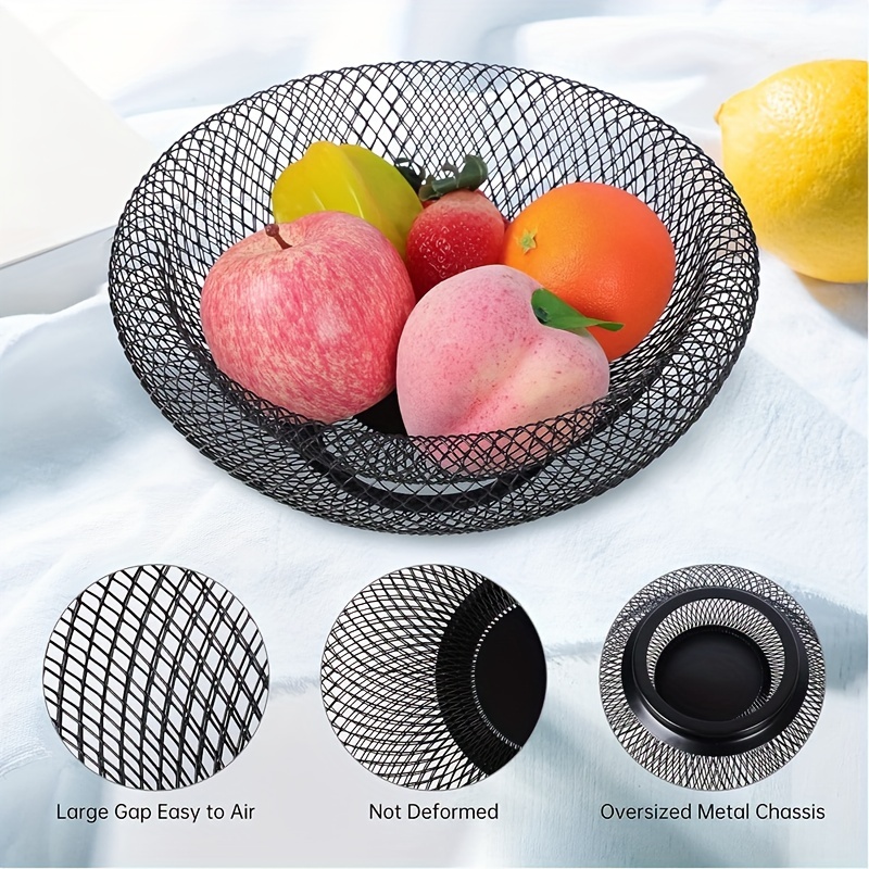 Fruit Basket with Lid, Covered Fruit Bowl Strainer, Snack Storage Bowl,  Ornaments Decorative Fruit Bowl for Home Decor, Fruit Display Stand