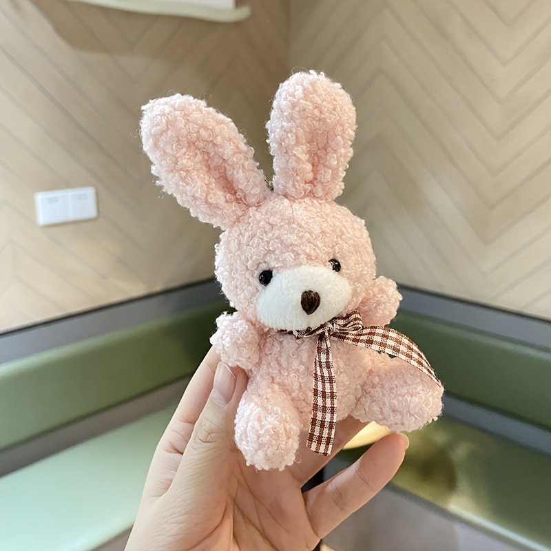 Cartoon Cute Bow Tie Rabbit Doll Toy, Plush Pendant Backpack Charm Doll  Keychain Gift For Friend - Temu
