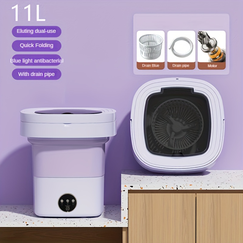 6l Large Capacity Portable Mini Washing Machine Automatic Portable Small  Washing Machine Underwear Underwear Chest Socks Baby Clothing Home Cleaning  Assistant Love Holiday Gifts - Appliances - Temu
