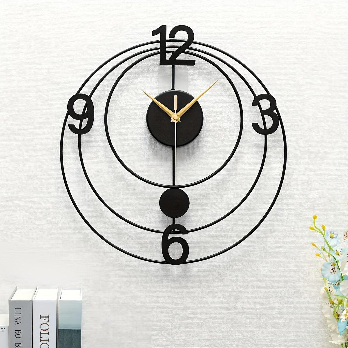 1pc Orologio Parete Creativo In Metallo E Legno Design Moderno E  Minimalista, Grande E Alimentato A Batteria, Decorare Soggiorno, Cucina,  Camera Letto, Sala Pranzo E Ufficio, Perfetto Lautunno, Ringraziamento,  Halloween E Festival