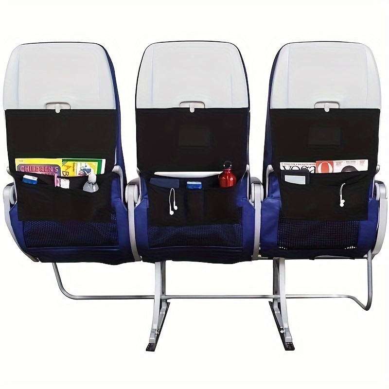 Airplane Pocket - Stretch Fabric Cover With Pockets For Airplane Tray  Tables - B908 - IdeaStage Promotional Products