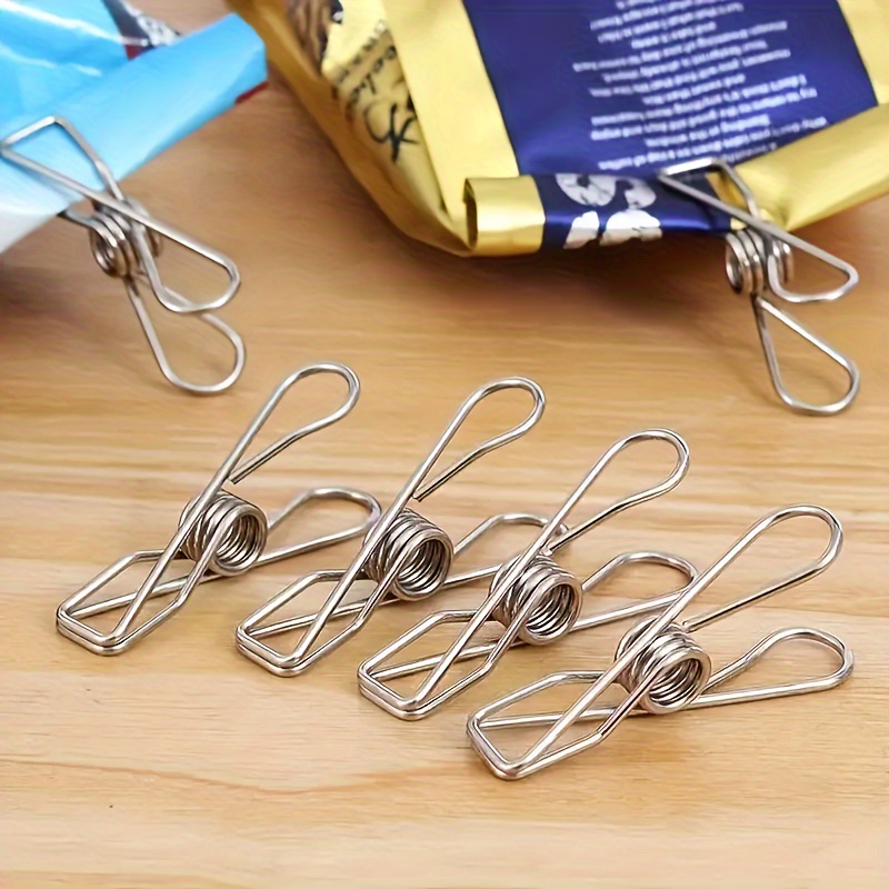 Stainless Steel Long Tail Clip With Hooks for Hanging Clothes Towel Gloves Sock
