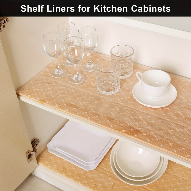 Kitchen Shelf Liner For Cabinets, Double Sided Non-slip Drawer Liner,  Washable Plastic Refrigerator Mats For Cupboard, Pantry Cabinet, Bathroom,  Bedroom, Desks, - Temu