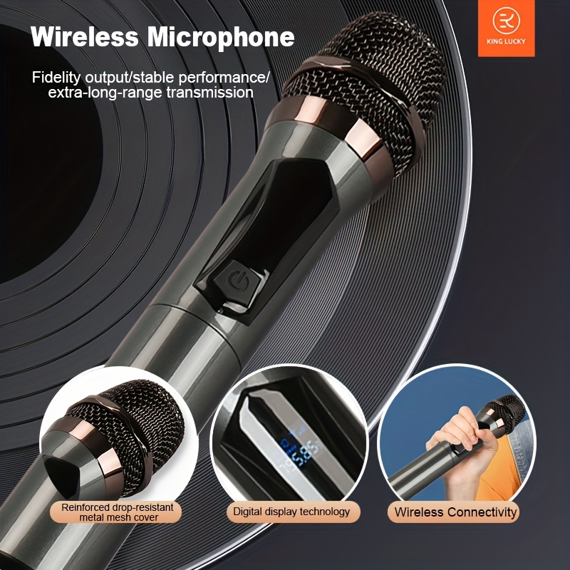 Vocal Microphone Professional KTV Karaoke Theater Church Dual Wireless  Microphones System