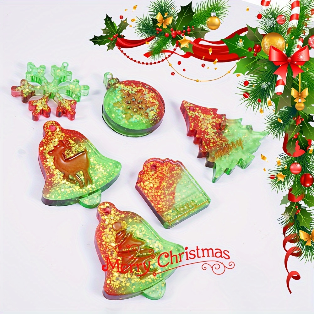 Christmas Ornament Resin Molds Diy Silicone Pendant Molds - Temu