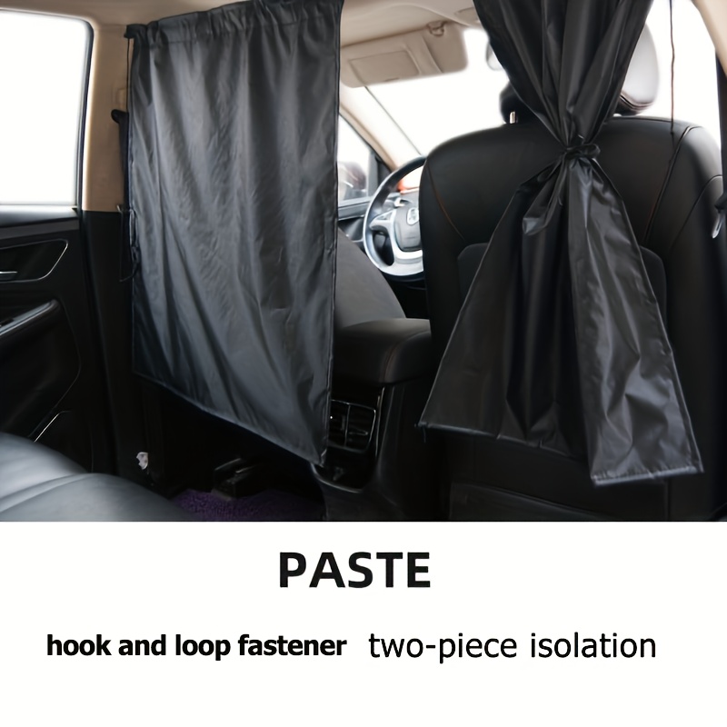 2PC/Set Black Sun Shade Privacy Curtain Taxi Car Isolation Curtain