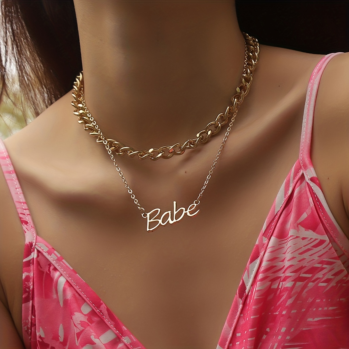 Vintage Multi-layer Golden Chunky Chain Necklace For Women Irregular Coin  Lock Pendant Necklace Fashion Party Jewelry Gift