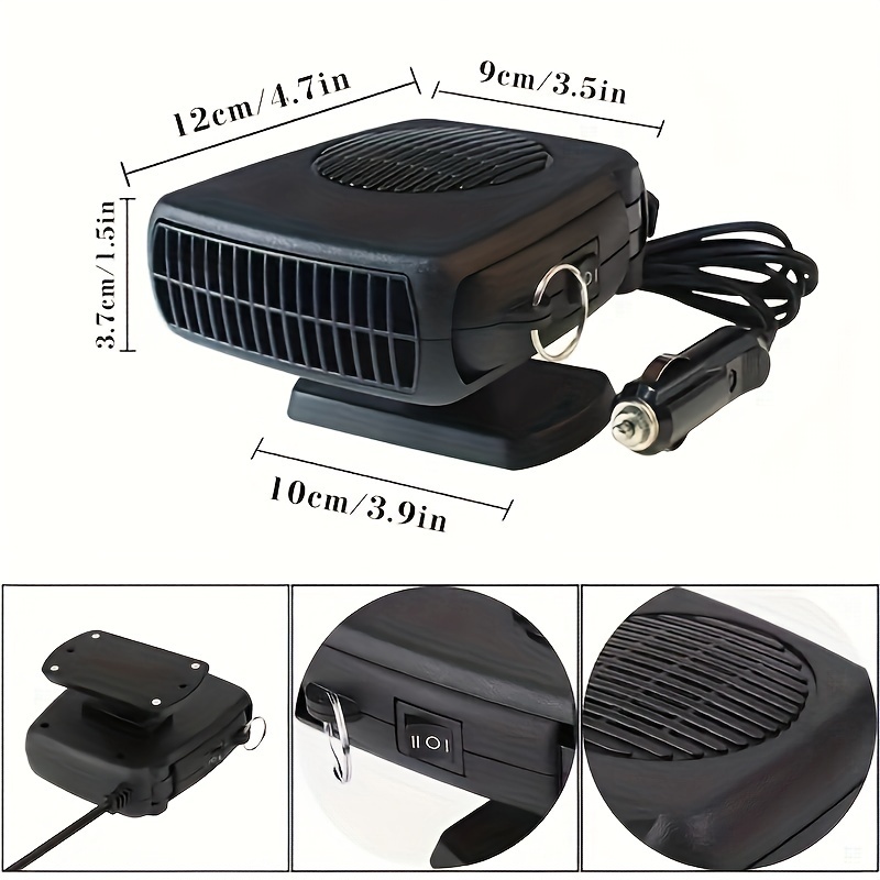 Portable Car Heater Windshield Defroster Defogger Demister Auto Hot Air  Blower